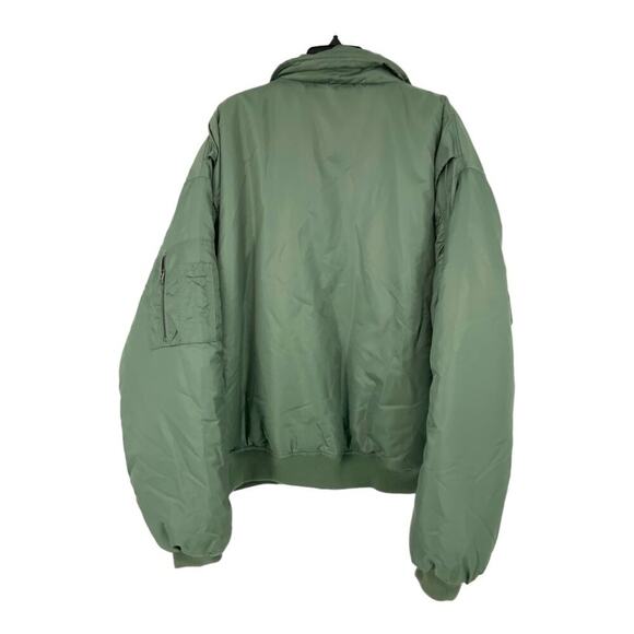 TopShop Reversible Bomber Jacket In Khaki Green Size Medium NWOT $136 MSRP - Picture 9 of 9